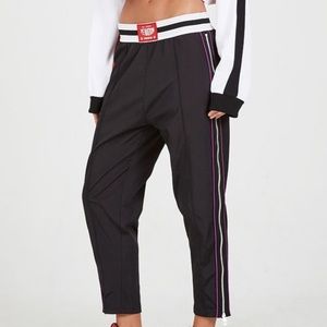 Side zip up track pants
